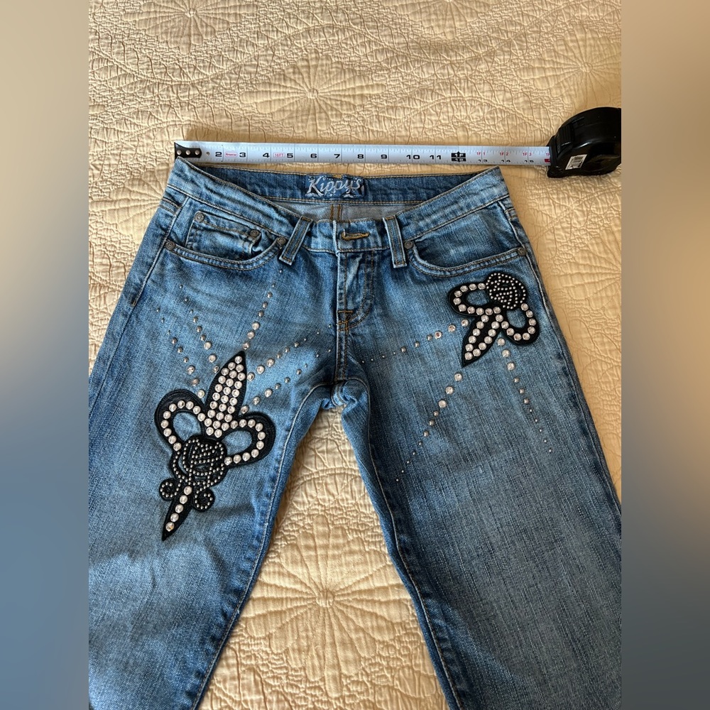 Kippys Blue Jeans with Black Embellishments